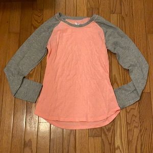 Justice long sleeve tee size 12